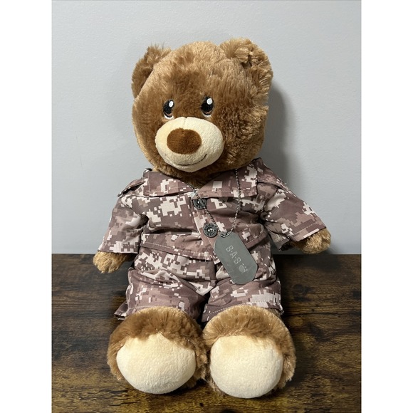 Build-A-Bear Workshop Other - 2015 Build A Bear Teddy Military Camo Army Soldier Outfit‎ Shirt, Pants, Dog Tag
